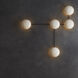 Glaze 5 Light 44 inch Ivory Stained Crackle and Blackened Steel Sconce Wall Light